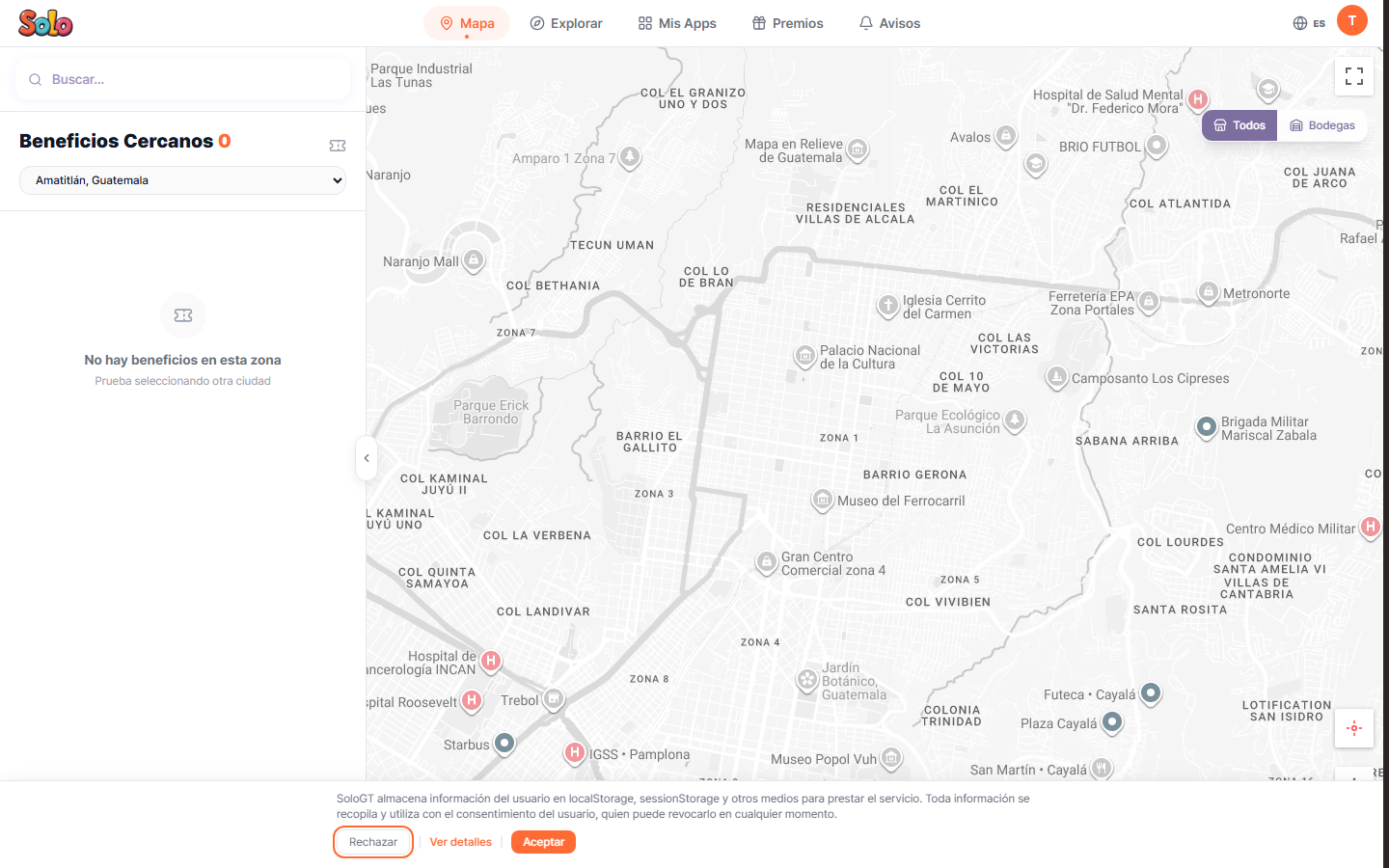 Mapa: encuentra negocios cerca